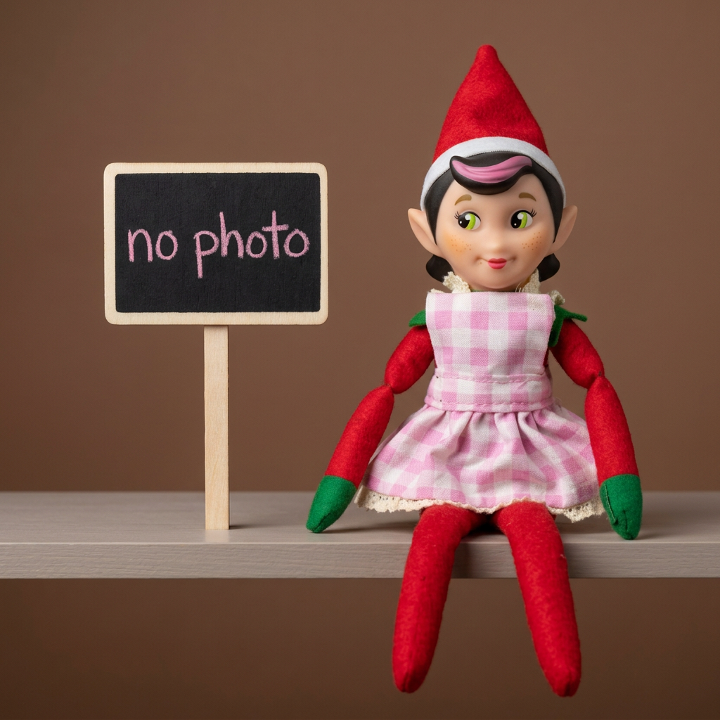Elf placeholder with no photo in pink chalk