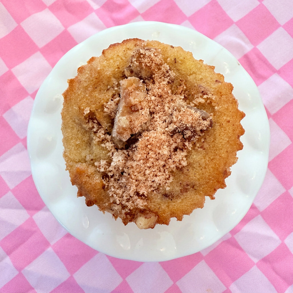 Polished overhead Banana Nut Muffin photo