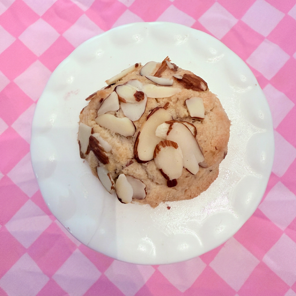 Polished overhead Almond Deeelight Cookie